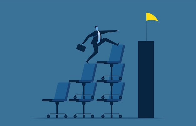 企业经营插画打败竞争对手赢得市场