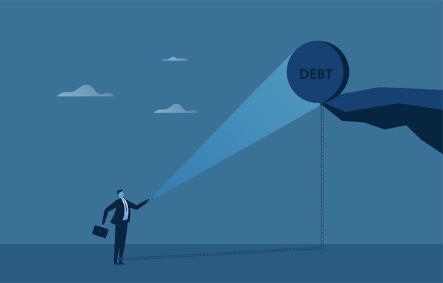 企业经营插画债务问题