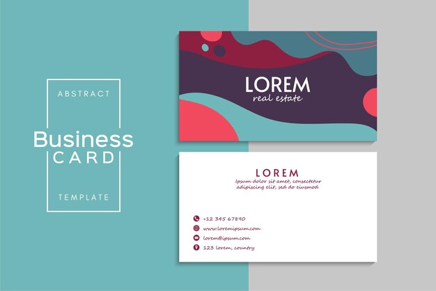 小清新简约植物花卉名片模板