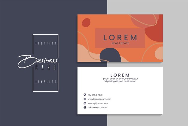 小清新简约植物花卉名片模板