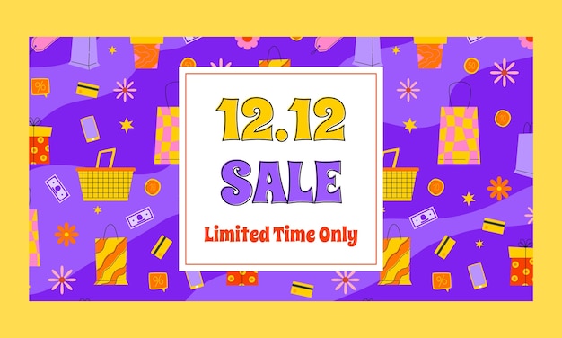 双十二双12购物促销模板