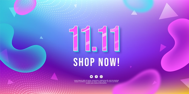 双11双十一购物促销模板