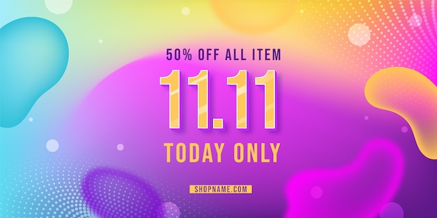 双11双十一购物促销模板