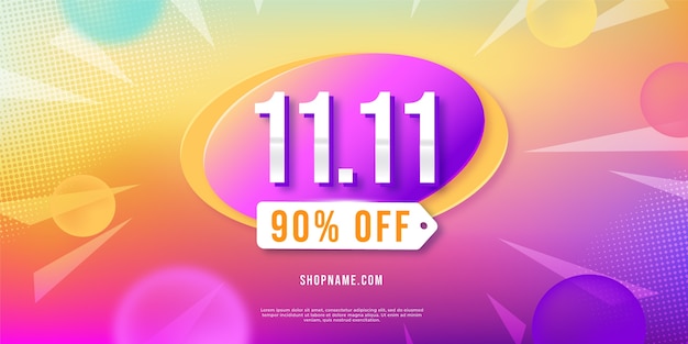 双11双十一购物促销模板