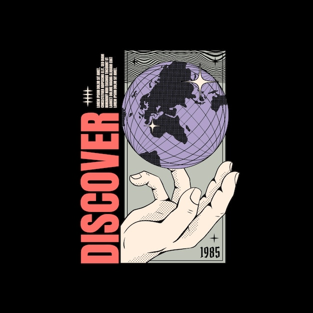 手绘T恤图案插画模板