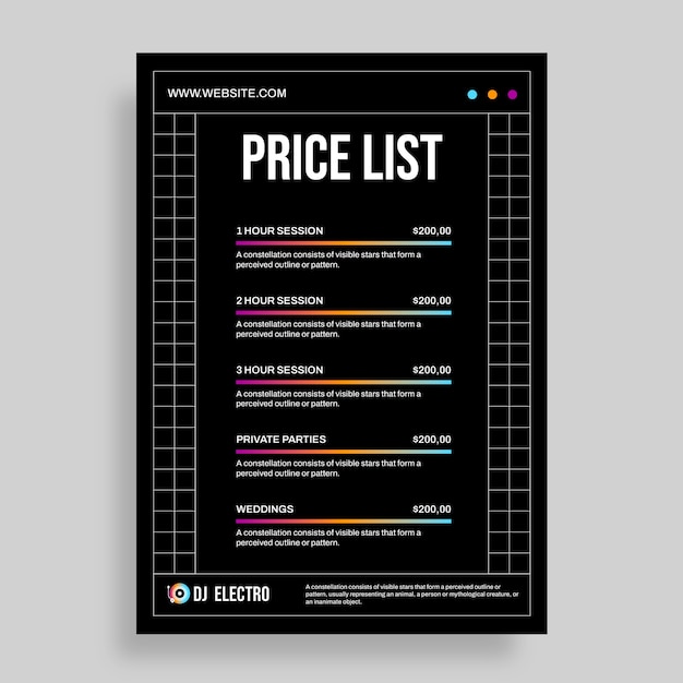 价格表价格单模板