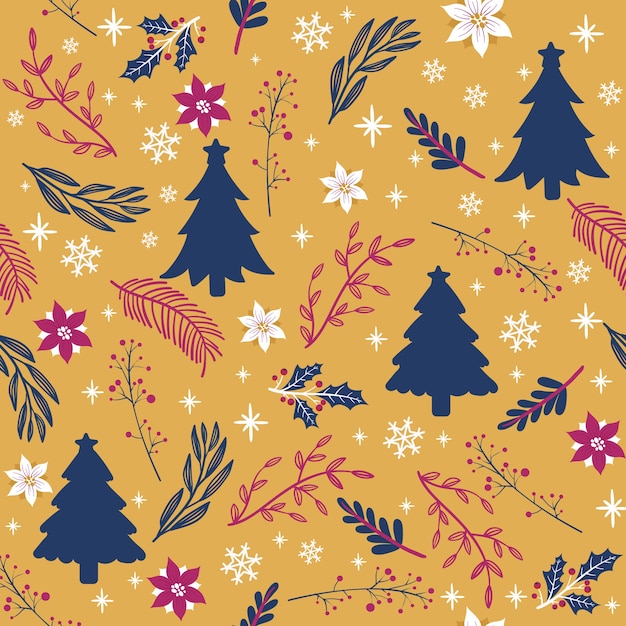 植物叶子无缝壁纸纹理图案花纹