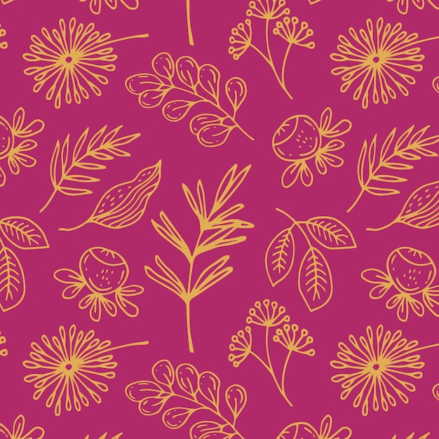 植物叶子无缝壁纸纹理图案花纹