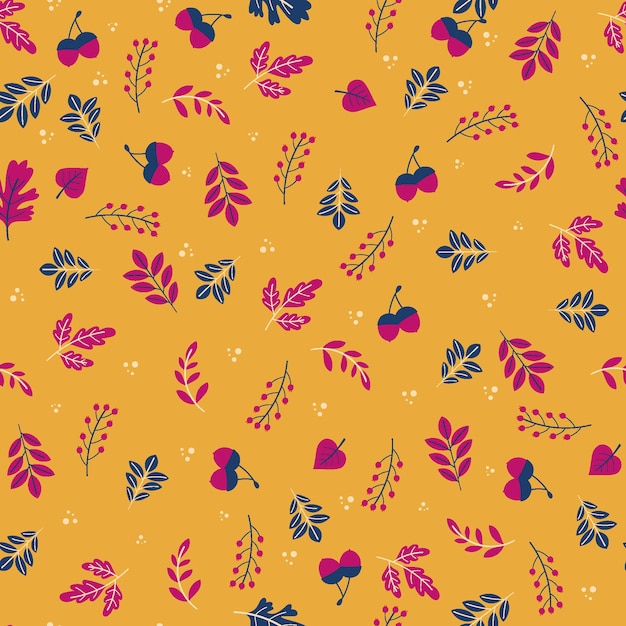 植物叶子无缝壁纸纹理图案花纹