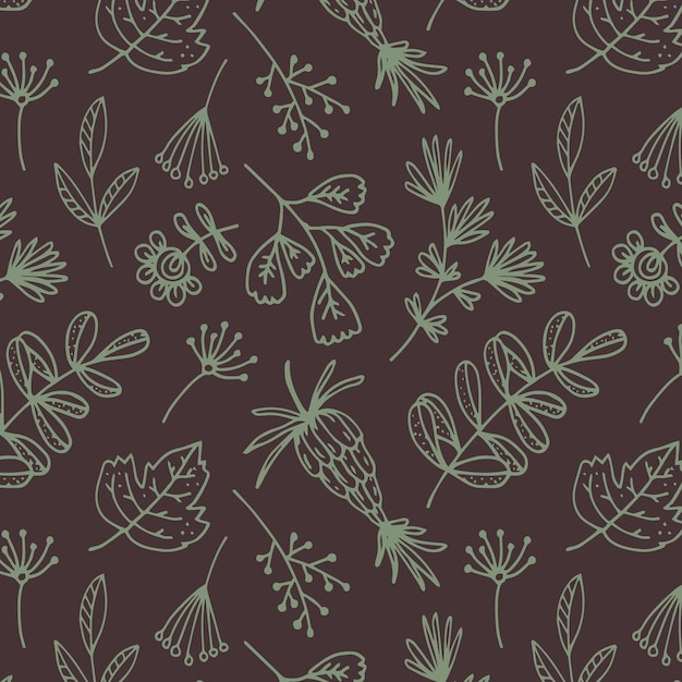 植物叶子无缝壁纸纹理图案花纹