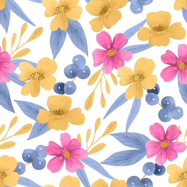 植物叶子花朵无缝壁纸纹理图案花纹