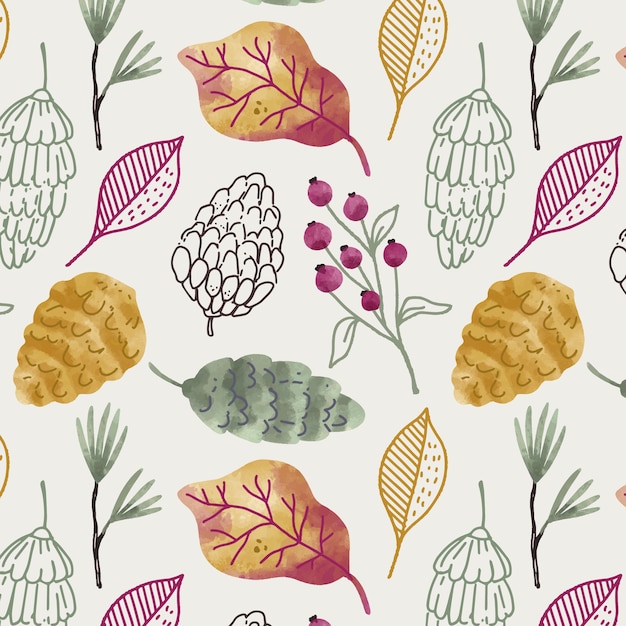 植物叶子无缝壁纸纹理图案花纹