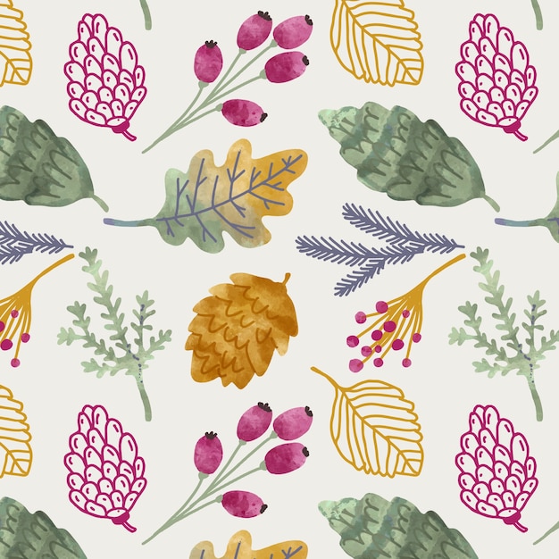 植物叶子无缝壁纸纹理图案花纹