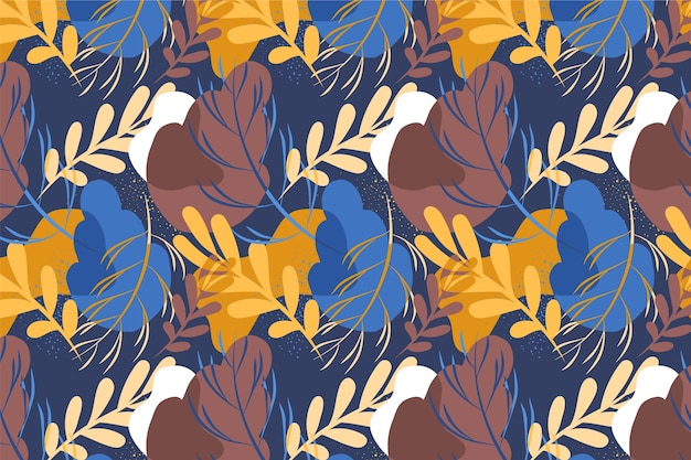 植物叶子无缝壁纸纹理图案花纹