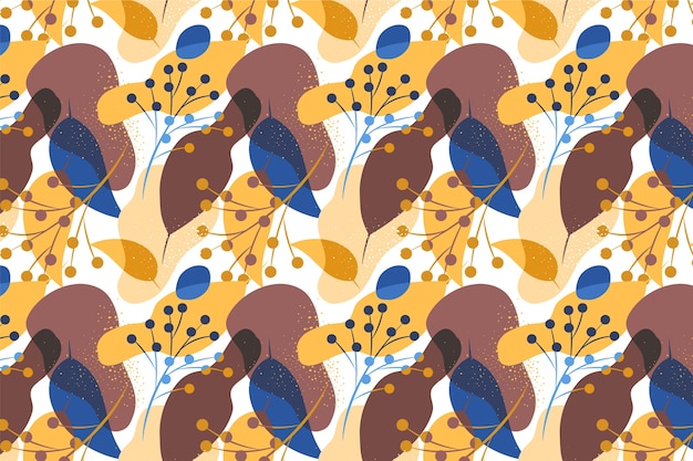 植物叶子无缝壁纸纹理图案花纹