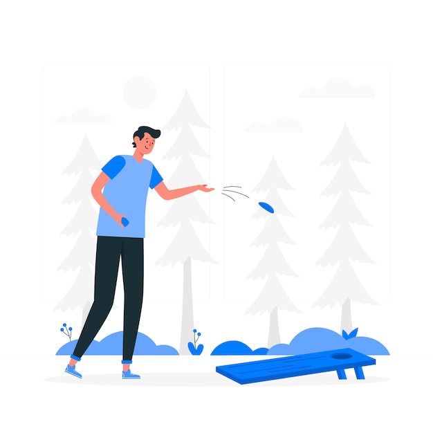 美式布袋球插画