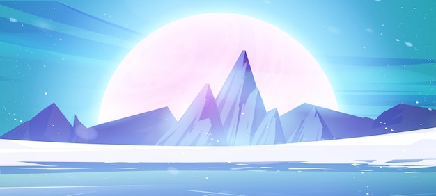 冰山巨大星球插画