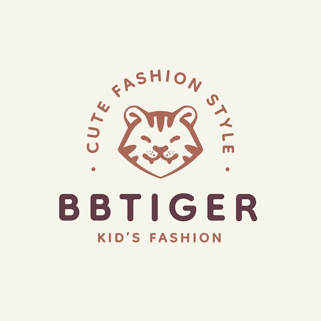 老虎头猫头服装标志logo