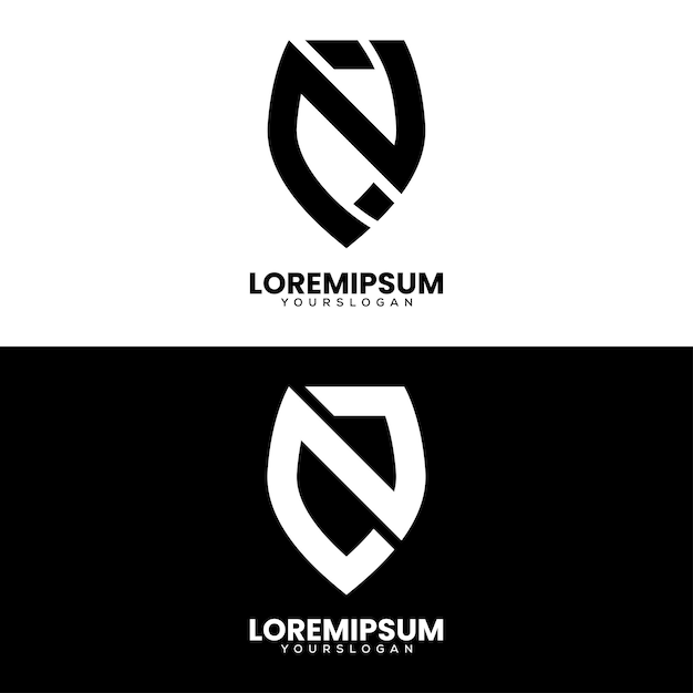 字母N盾牌标志logo
