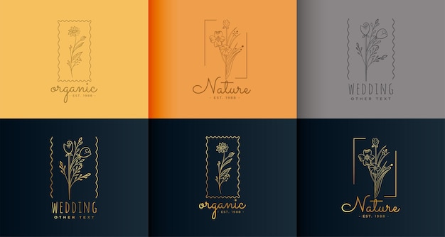 植物花朵花卉标志logo