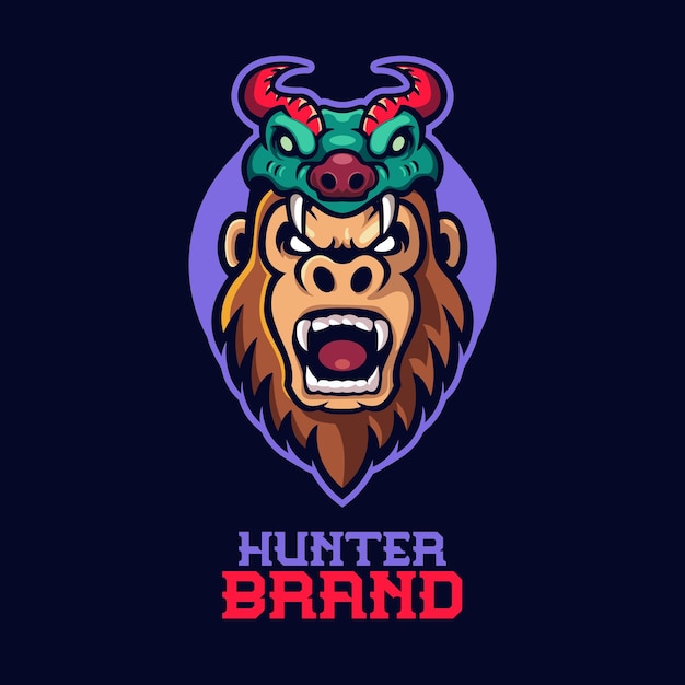 大猩猩吉祥物队徽标志logo