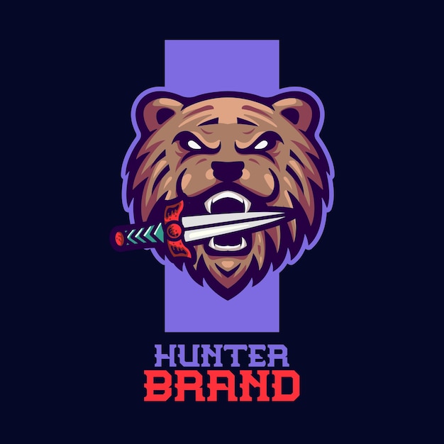 熊吉祥物队徽标志logo