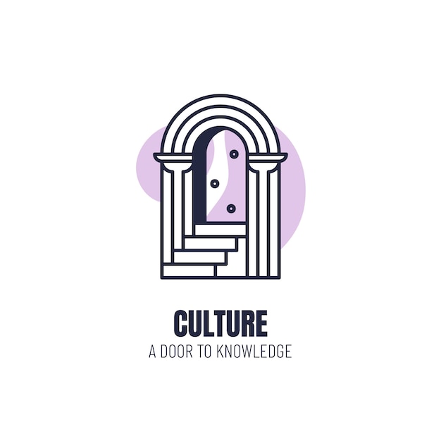 希腊拱门艺术文化标志logo