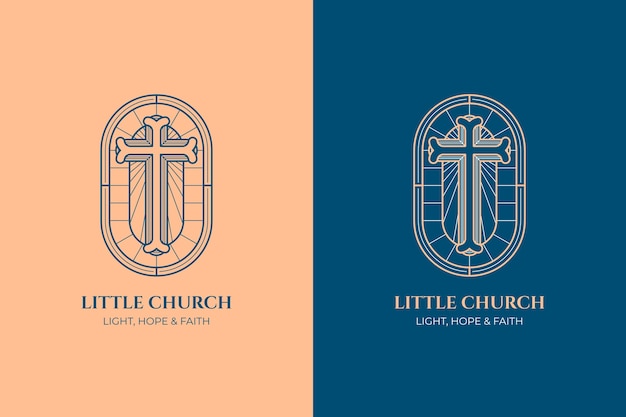 教堂十字架标志logo
