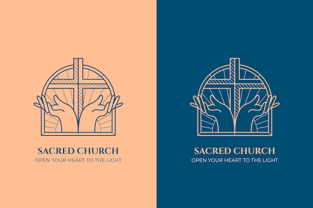 教堂十字架标志logo