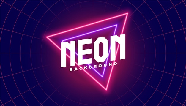 霓虹灯效果三角形发光抽象背景