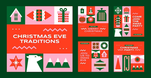 圣诞节抽象元素banner横幅模板