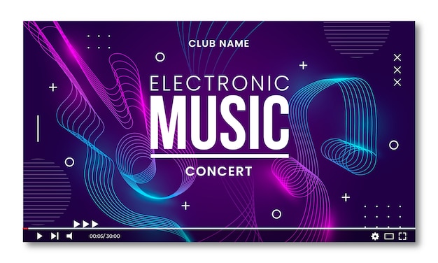 音乐节电子音乐横幅banner模板
