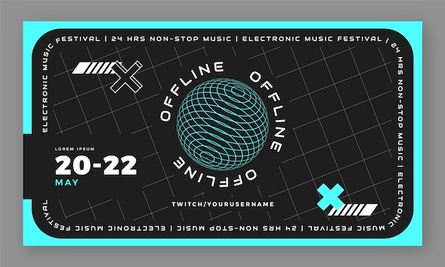 音乐节电子音乐横幅banner模板