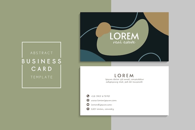 小清新简约植物花卉名片模板