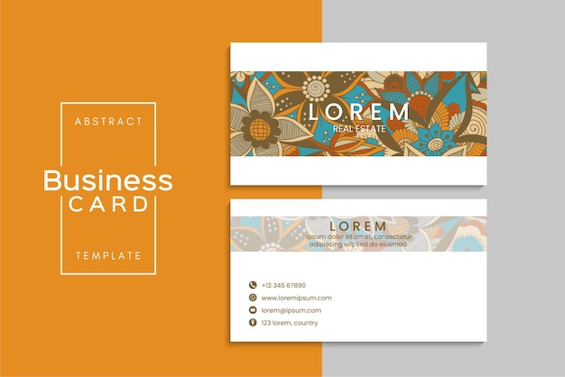 小清新简约植物花卉名片模板