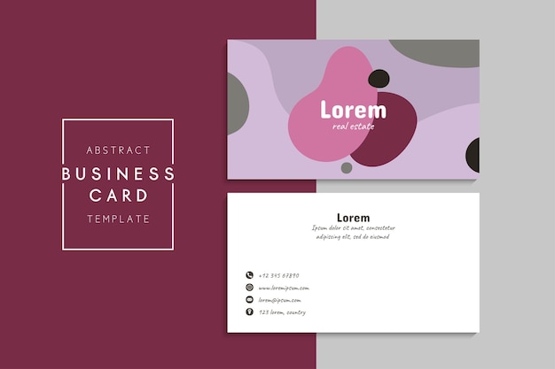 小清新简约植物花卉名片模板