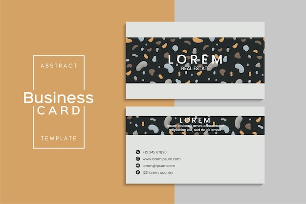 小清新简约植物花卉名片模板