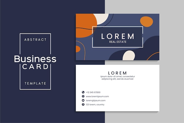 小清新简约植物花卉名片模板