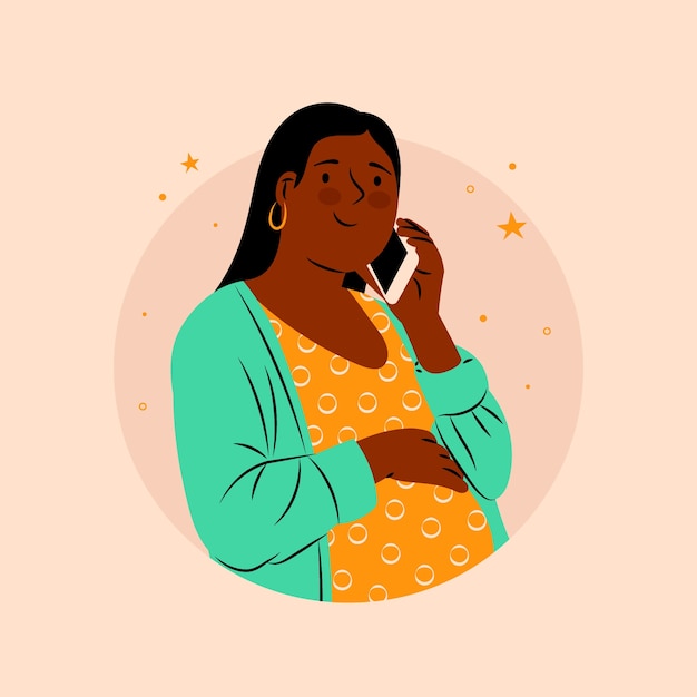 打电话的人插画