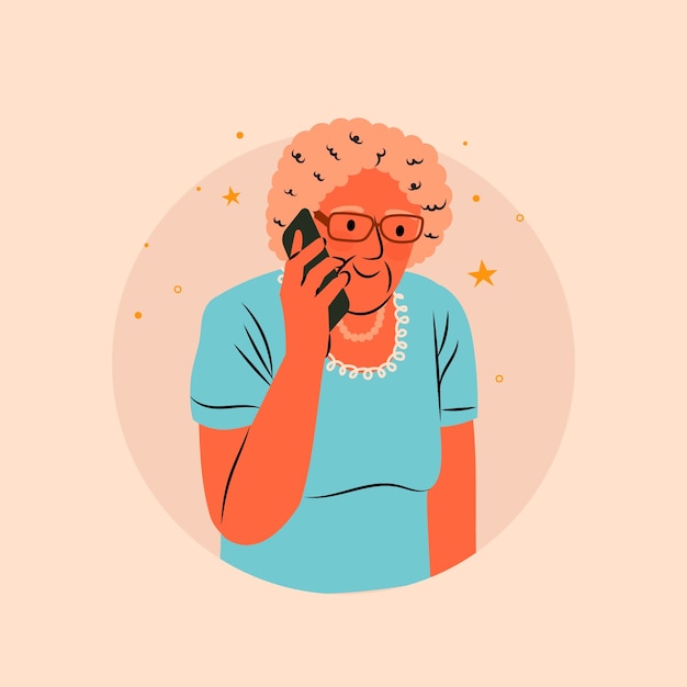 打电话的人插画