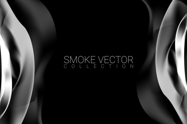 抽象波浪波纹烟雾渐变黑色背景