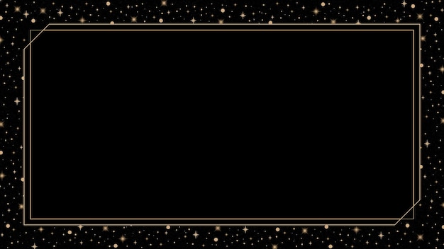 神秘金色边框华丽黑色背景