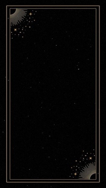 神秘金色边框华丽黑色背景