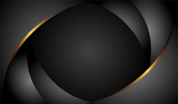 抽象金色层叠光圈快门黑色背景