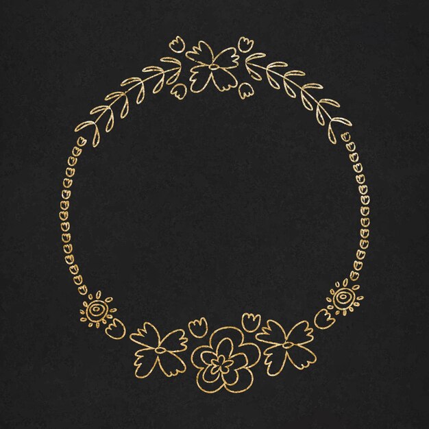 花朵植物圆环边框