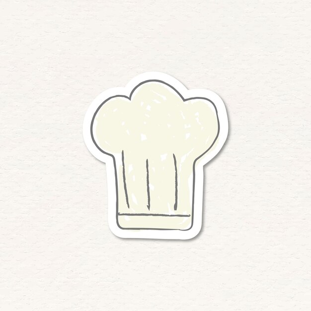 厨师帽厨具简笔画贴纸