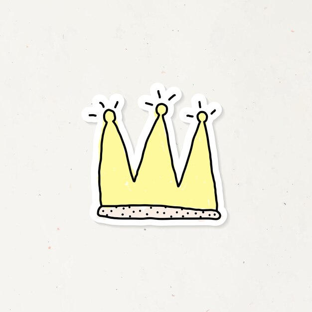 王冠皇冠简笔画贴纸