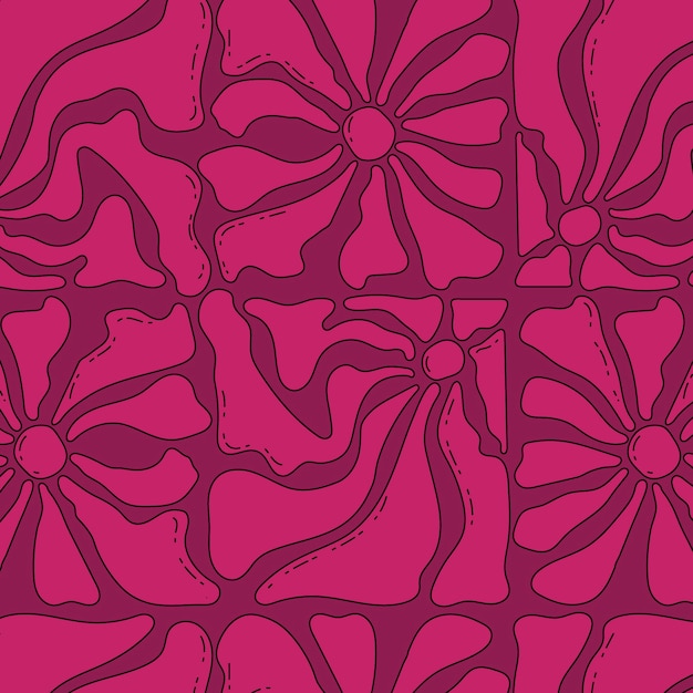 抽象叶子花纹图案