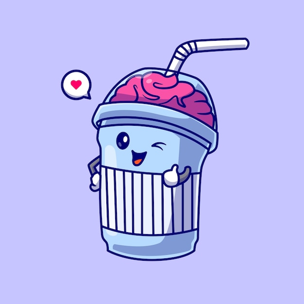 奶昔饮品卡通插画