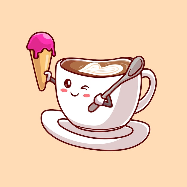 咖啡杯卡通插画